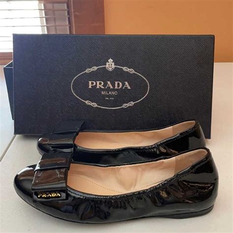 prada bow flats suede|Prada Ballet Flats .